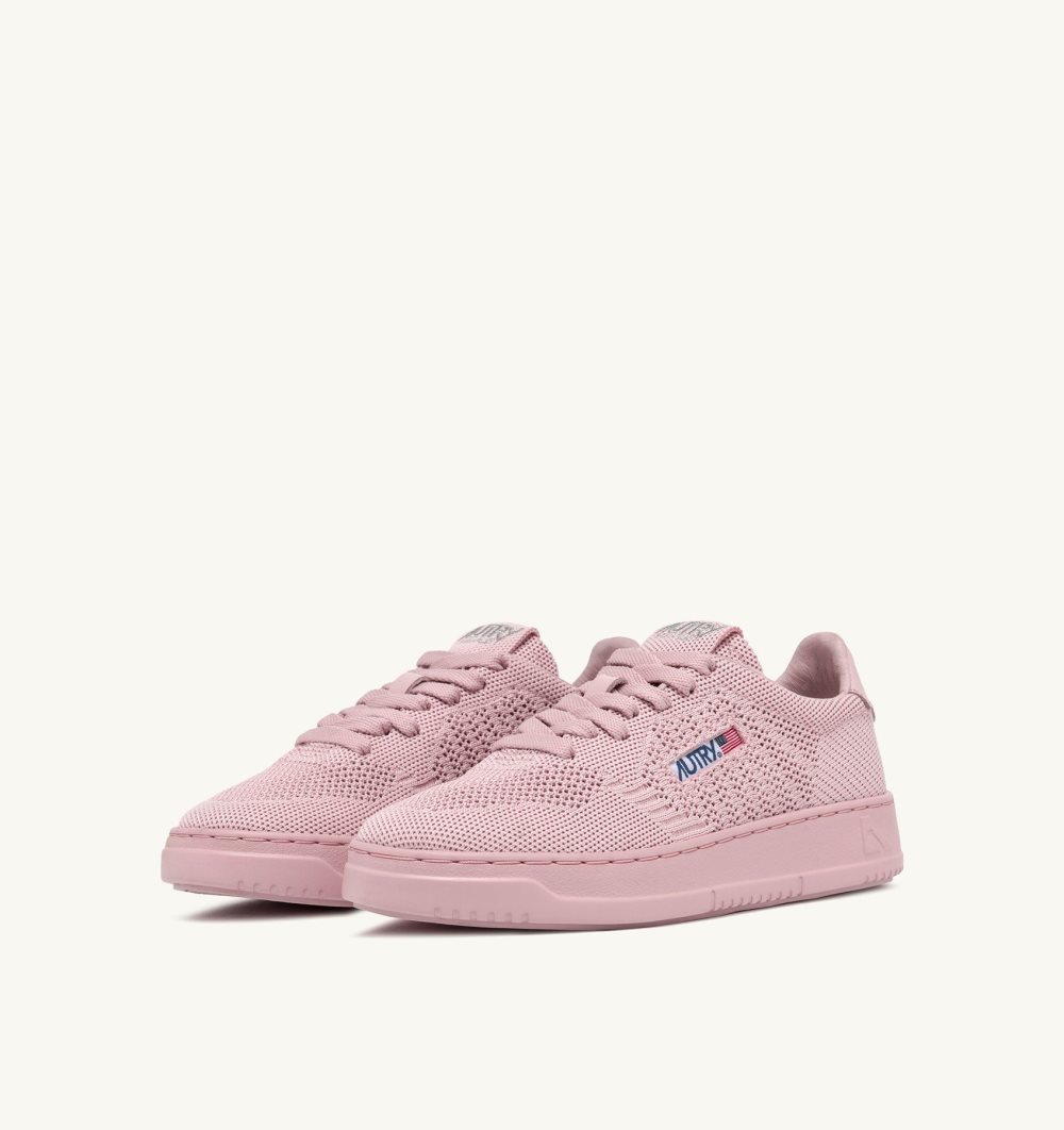 Autry Easeknit Medalist Low Sneakers Fabric Pink | 2930-CBIAZ