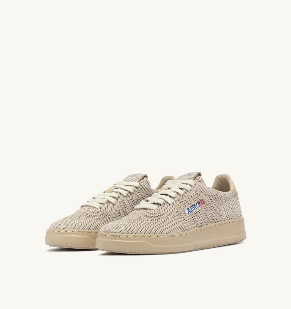 Autry Easeknit Medalist Low Sneakers Mojave Desert Beige | 7510-CXPUZ