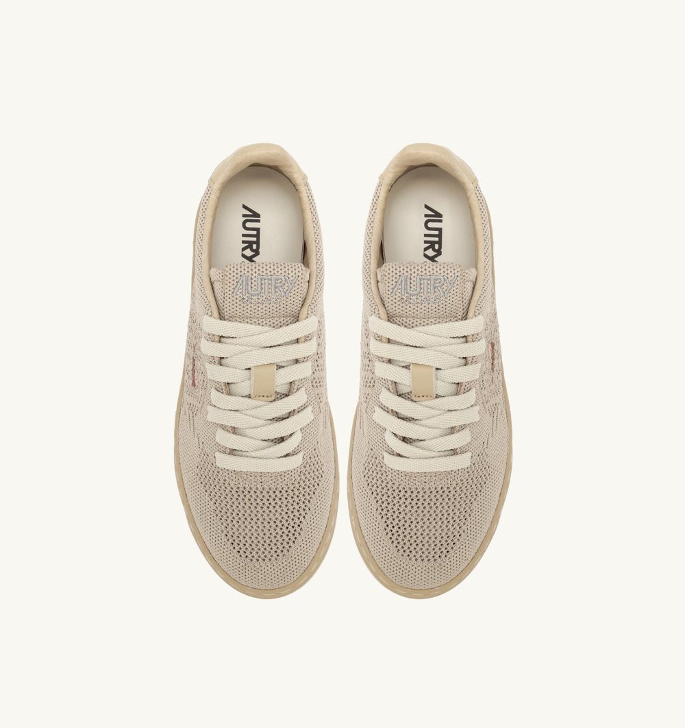 Autry Easeknit Medalist Low Sneakers Mojave Desert Beige | 7510-CXPUZ