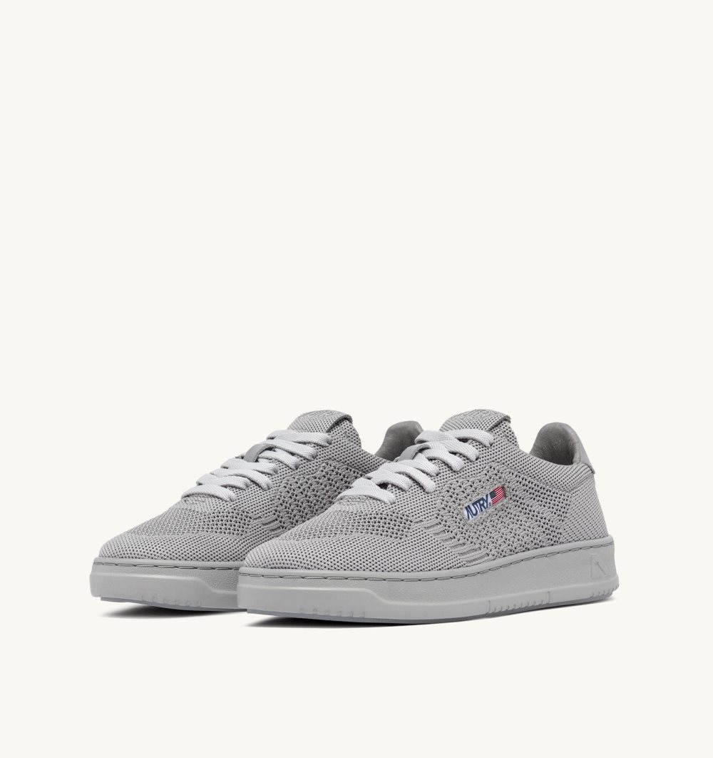 Autry Easeknit Medalist Low Sneakers Vapor Grey | 4627-VHLPC