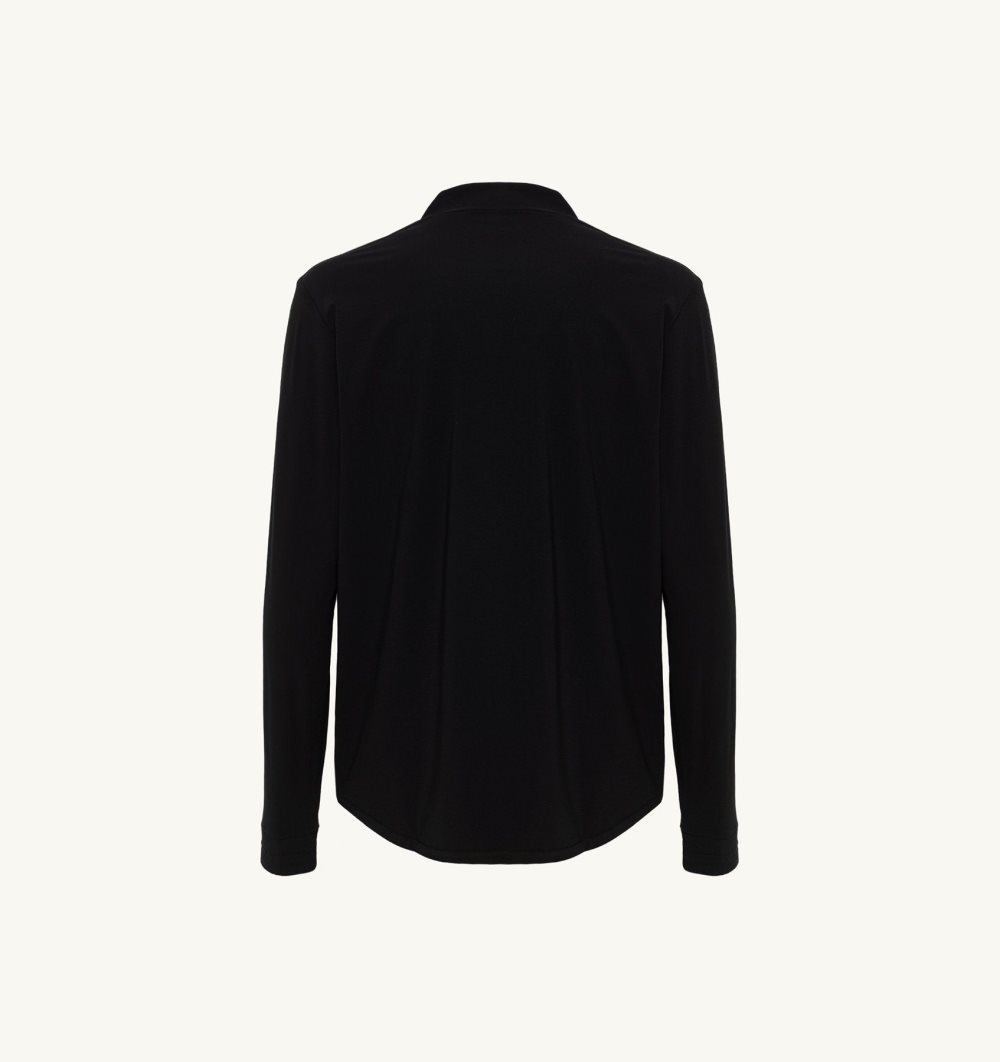 Autry Golf Jacket Contrast Piping Black | 0173-LAOMU