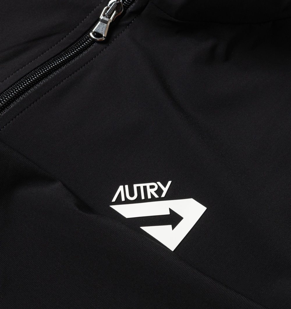 Autry Golf Jacket Contrast Piping Black | 0173-LAOMU