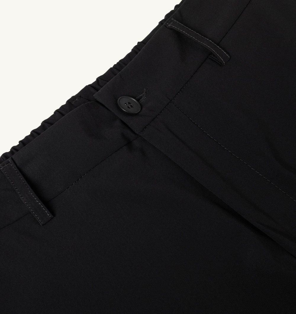 Autry Golf Pants Contrast Piping Black | 2103-QSOID