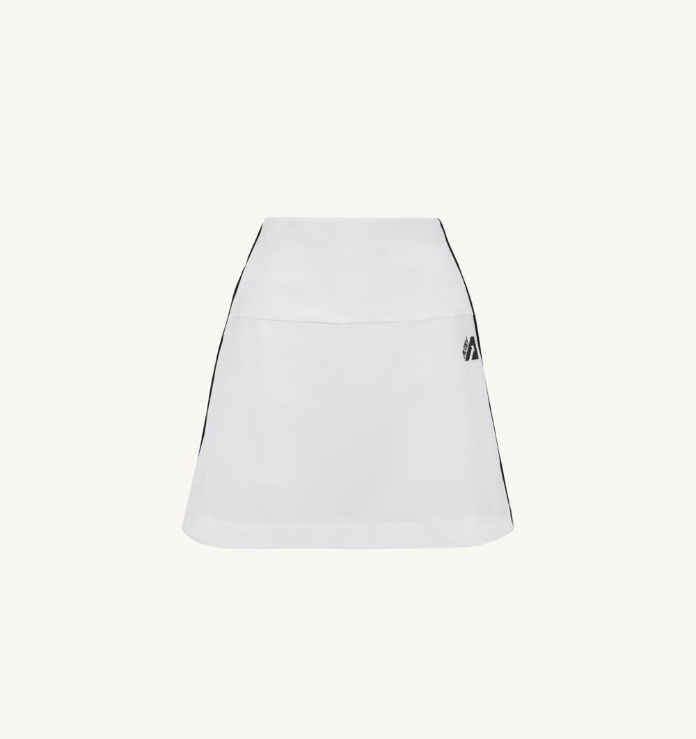 Autry Golf Skirt Contrast Piping White | 4158-ZUEXF