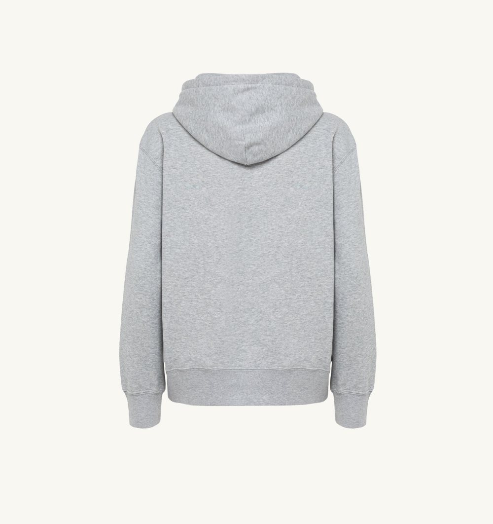 Autry Hooded Sweatshirt Cotton Jersey Grey | 3529-RBQVE