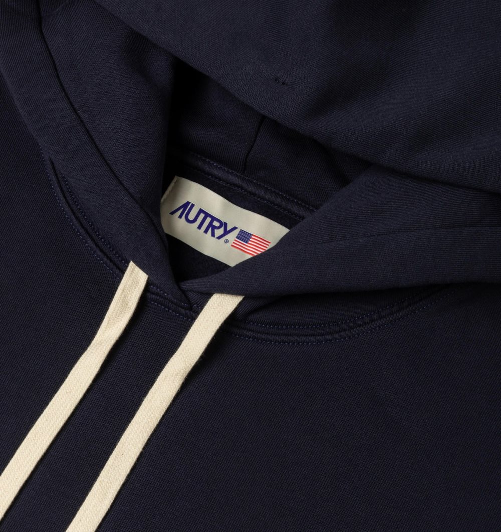 Autry Hoodie Jersey Printed Logo Blue | 8741-FDNZV