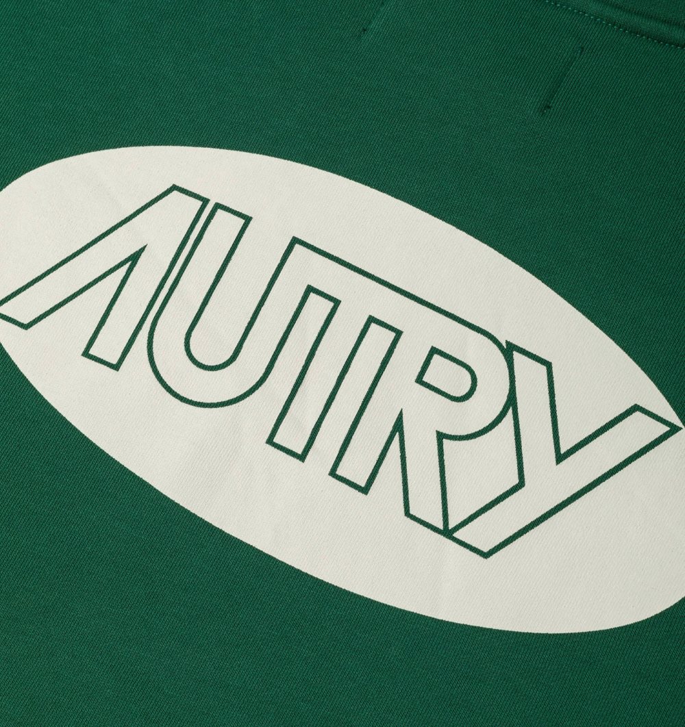 Autry Hoodie Jersey Printed Logo Green | 8945-QXOPJ