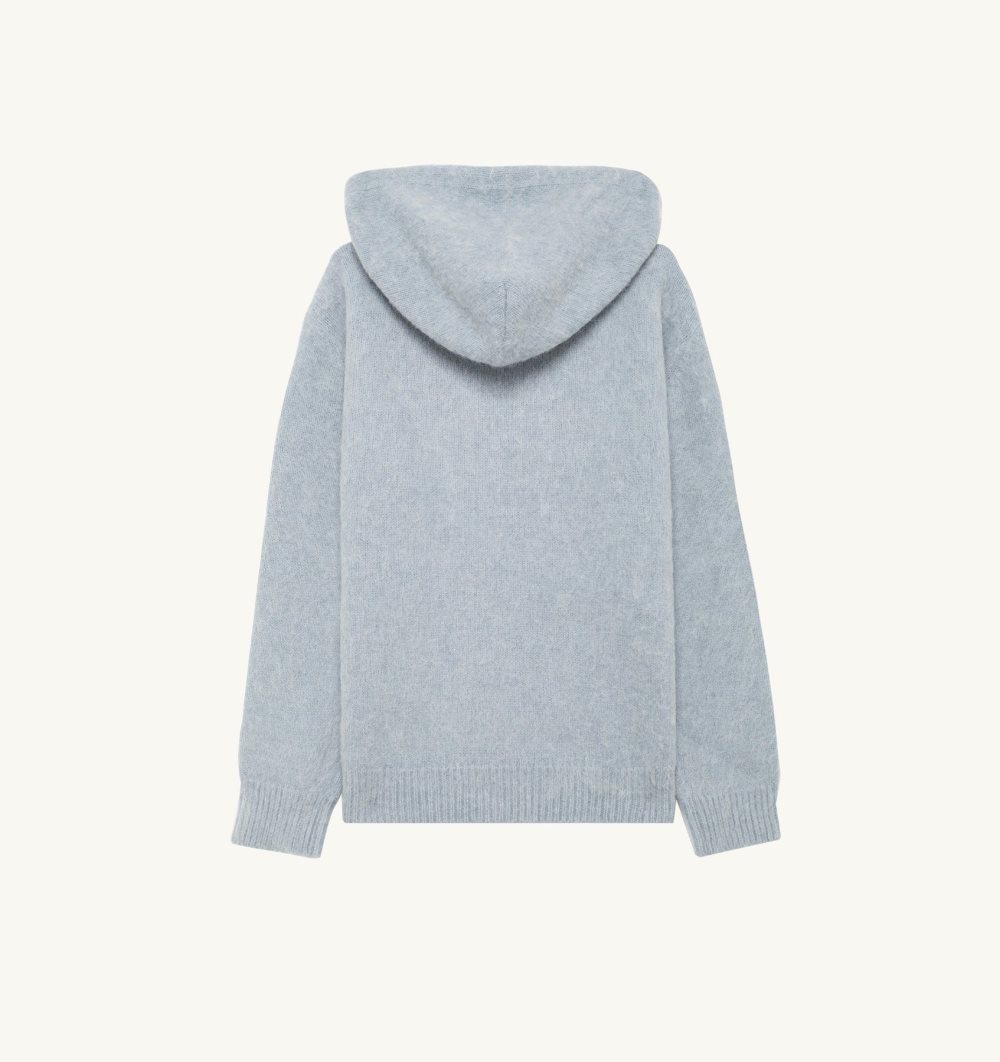 Autry Hoodie Wool Knit Light Blue / Blue | 6208-FYENH