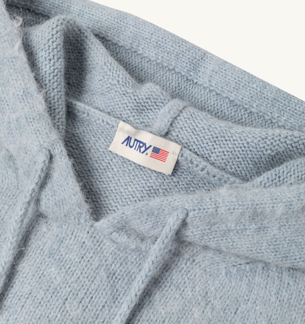 Autry Hoodie Wool Knit Light Blue / Blue | 3014-ILGBA