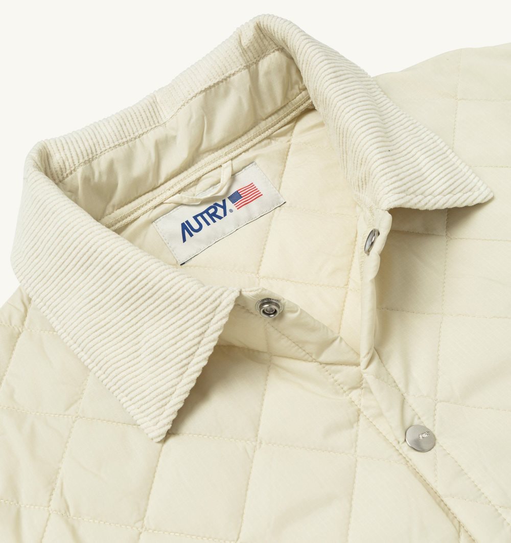 Autry Husky Jacket Quilted Nylon White | 0365-YOZGW