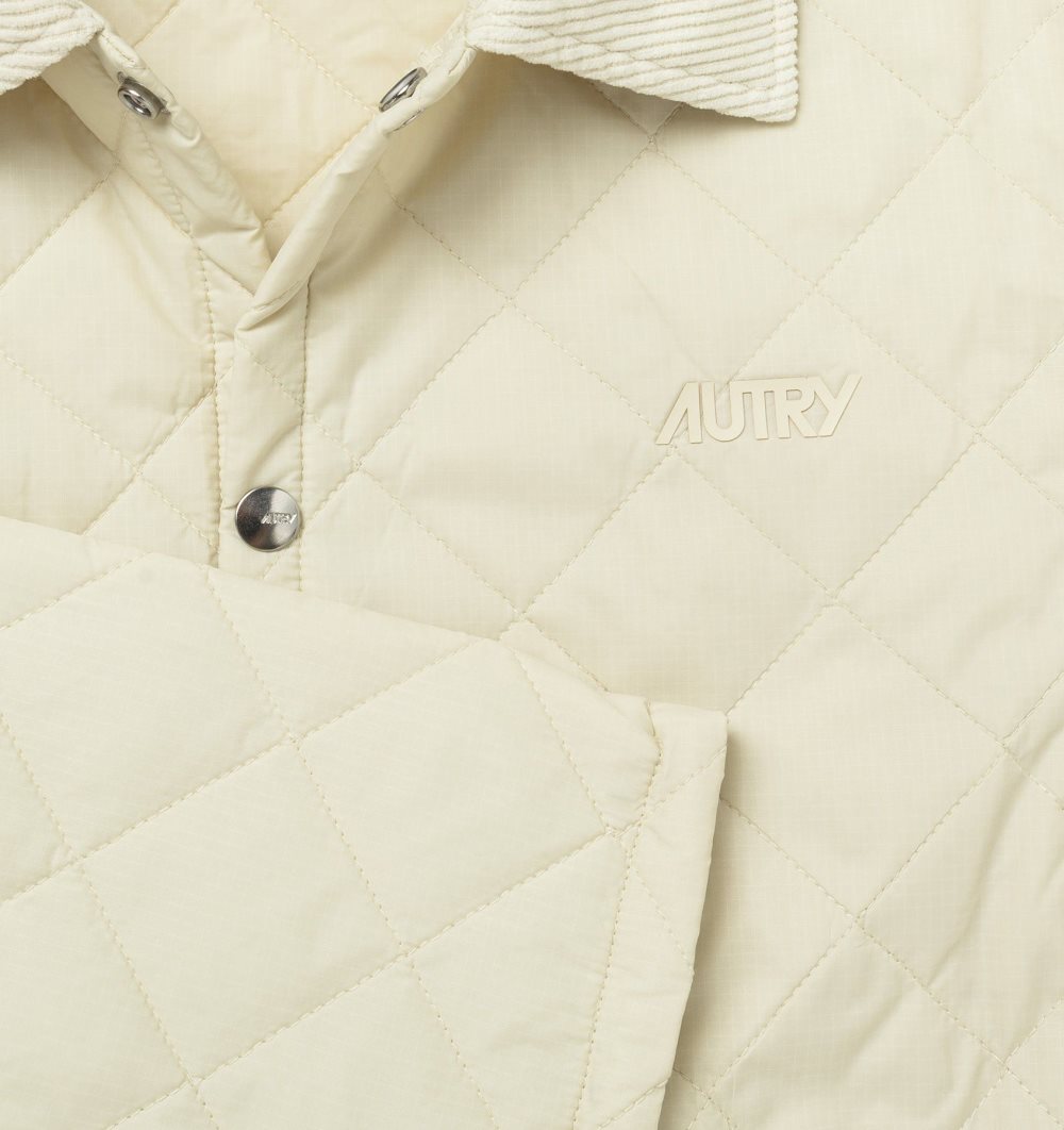 Autry Husky Jacket Quilted Nylon White | 0365-YOZGW