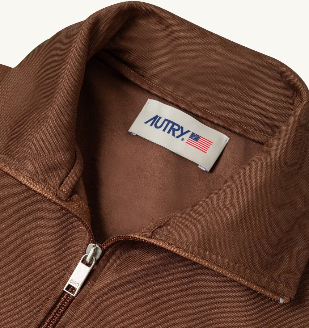 Autry Jacket Technical Jersey Marrone | 0561-MUFQC