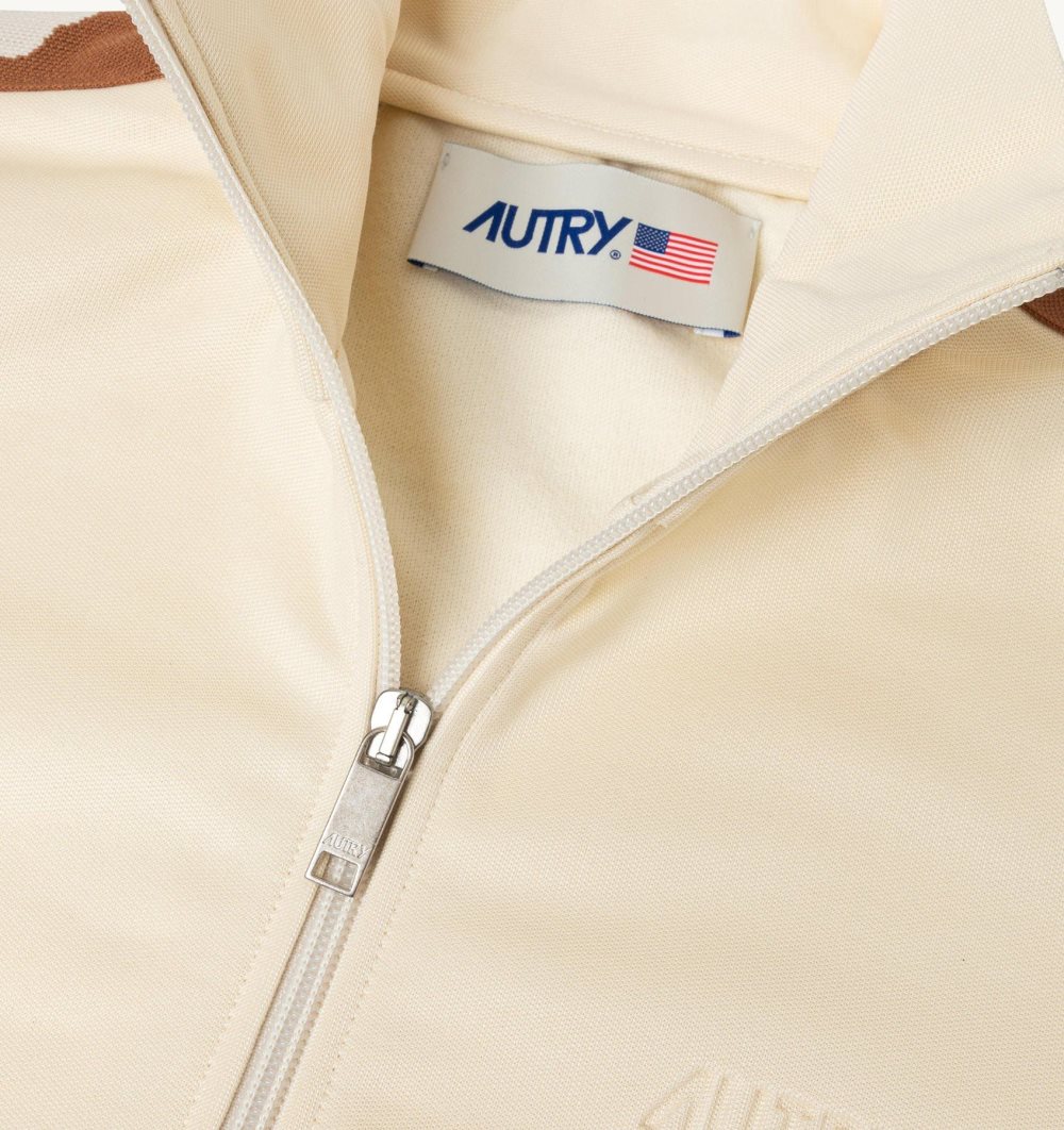 Autry Jacket Technical Jersey White | 6029-IZDNG