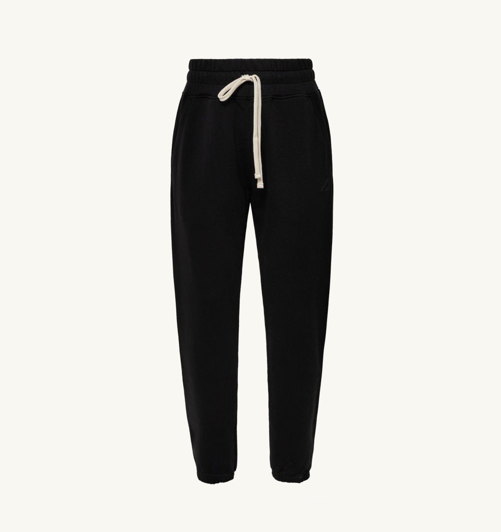 Autry Jogger Pants Cotton Black | 2850-HXEST