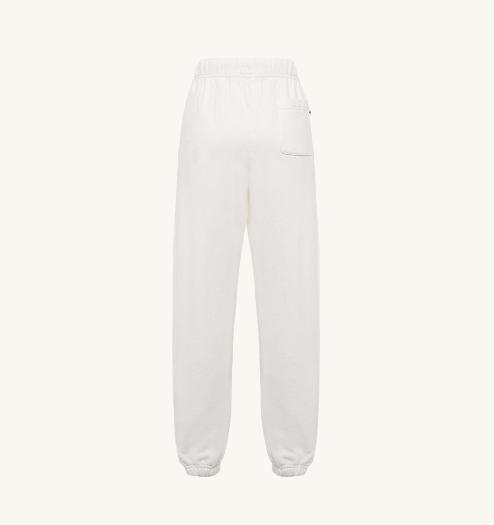 Autry Jogger Pants Cotton Jersey White | 6307-YHFDI