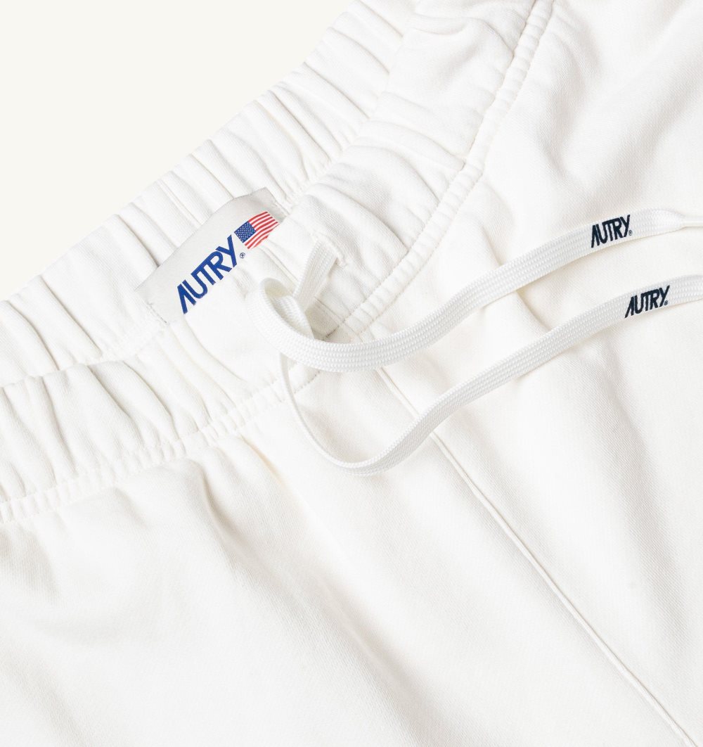 Autry Jogger Pants Cotton Jersey White | 6307-YHFDI