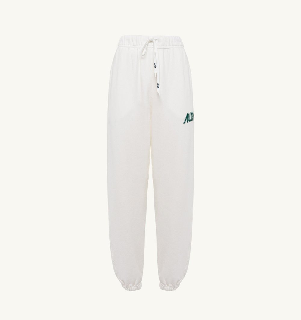 Autry Jogger Pants Cotton Jersey White | 6307-YHFDI