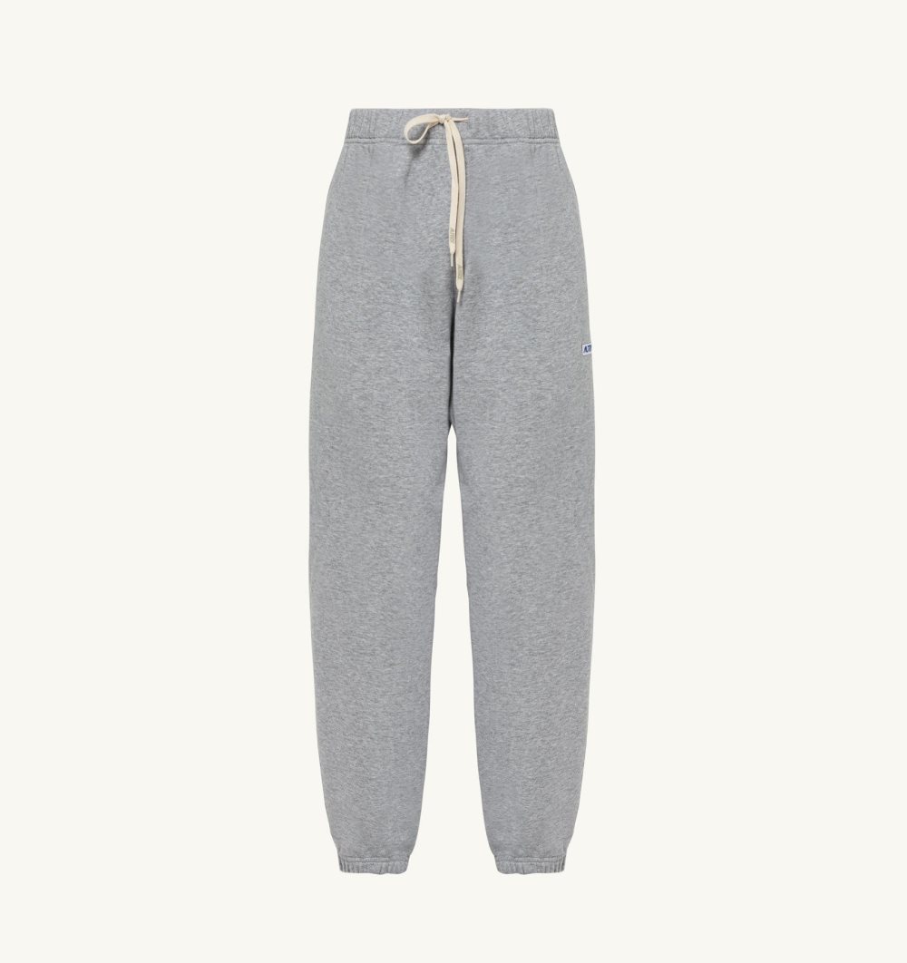 Autry Jogger Pants Melange Cotton Grey | 7150-RDXOF