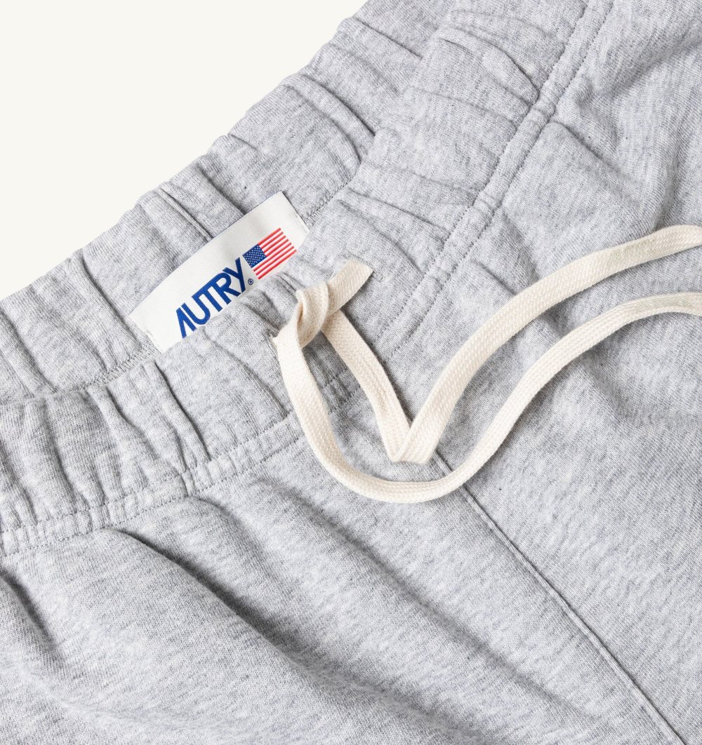 Autry Jogger Pants Melange Cotton Jersey Grey | 9710-EMXWZ