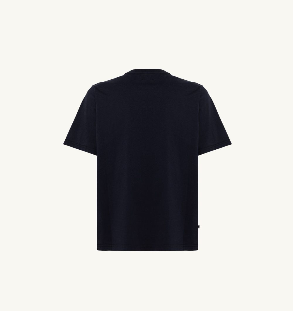 Autry Label T-shirt Cotton Jersey Blue | 3179-GSIMQ