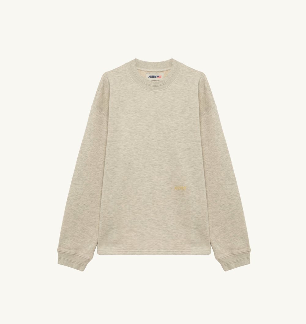 Autry Loose-fit Sweatshirt Heavy Jersey Grey | 9058-TWNAH