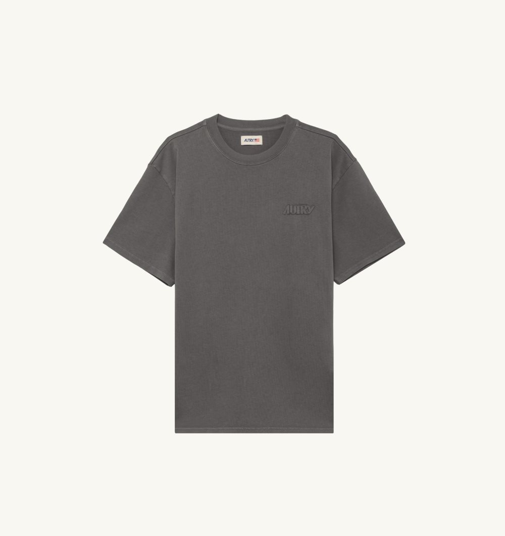 Autry Loose-fit T-shirt Heavy Cotton Grey | 4180-PESOD