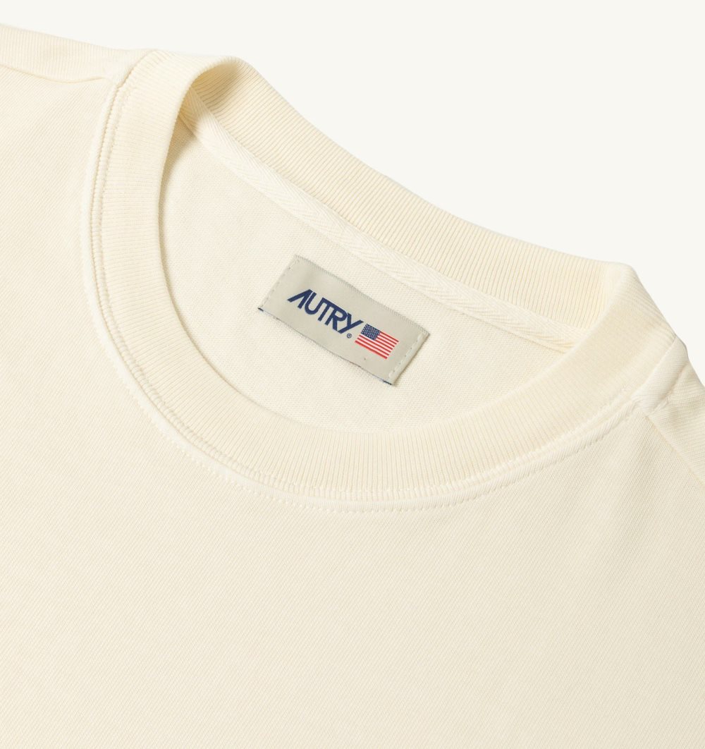 Autry Loose-fit T-shirt Heavy Cotton White | 1940-NMCKU