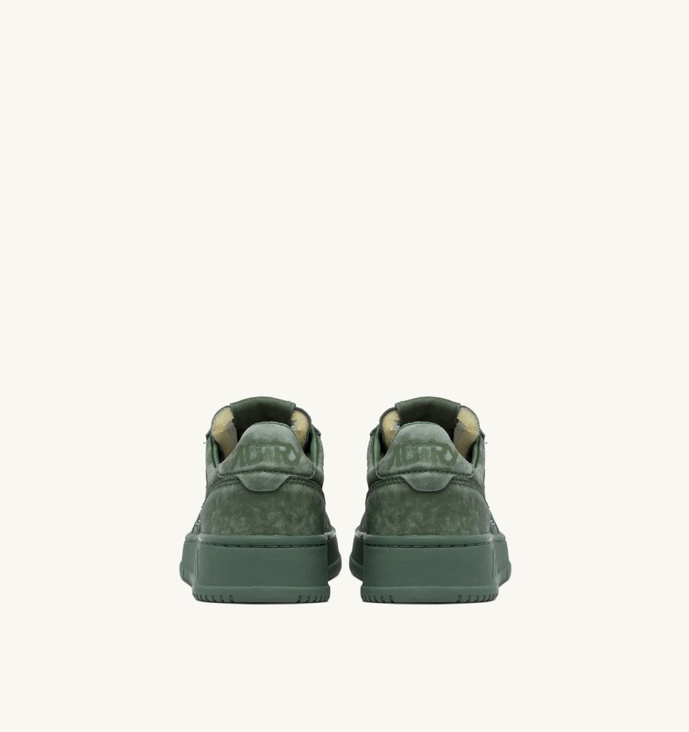 Autry Medalist Low Sneakers Goatskin Green | 6014-AVUCX