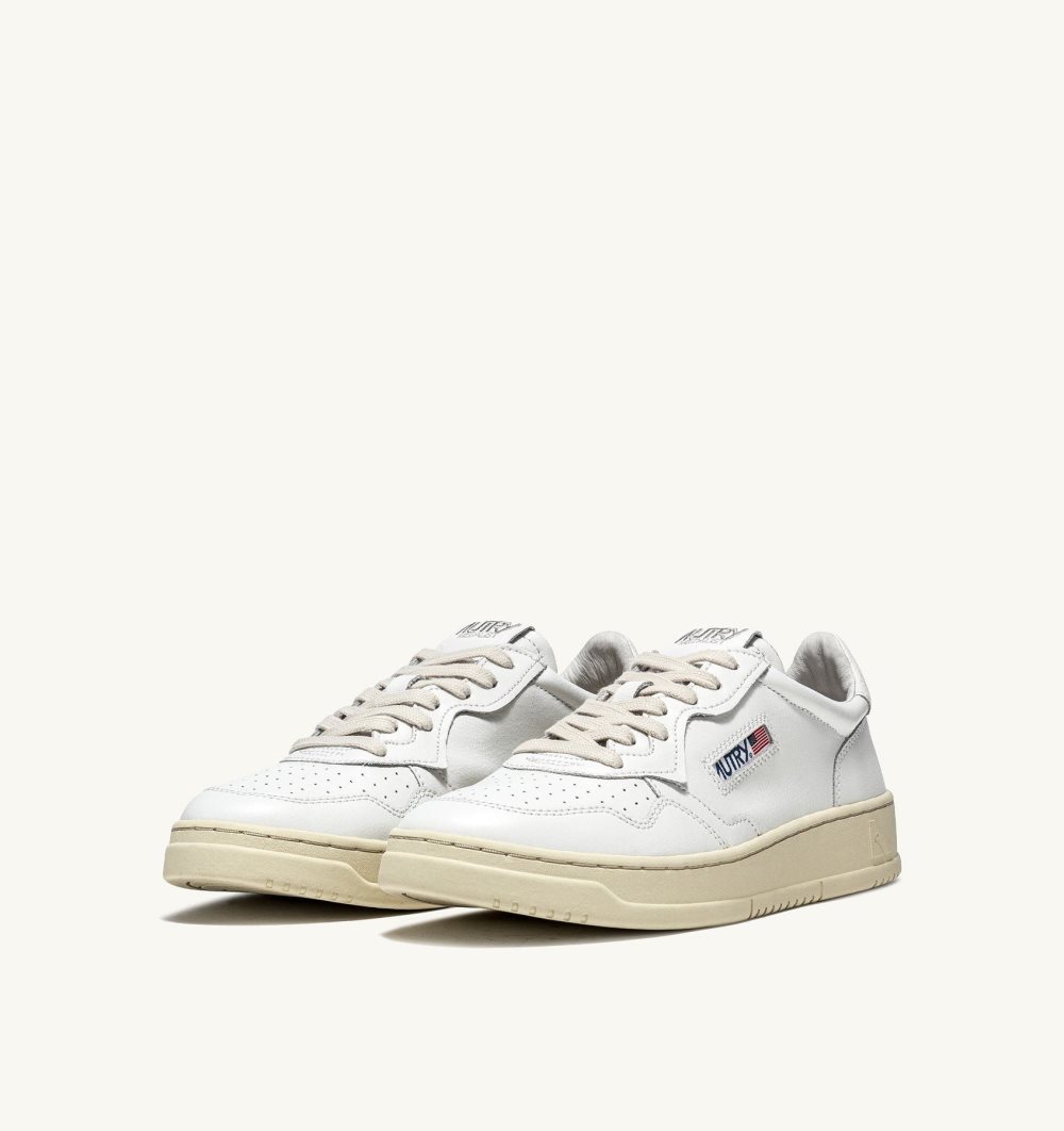 Autry Medalist Low Sneakers Leather White | 6759-CQVDM