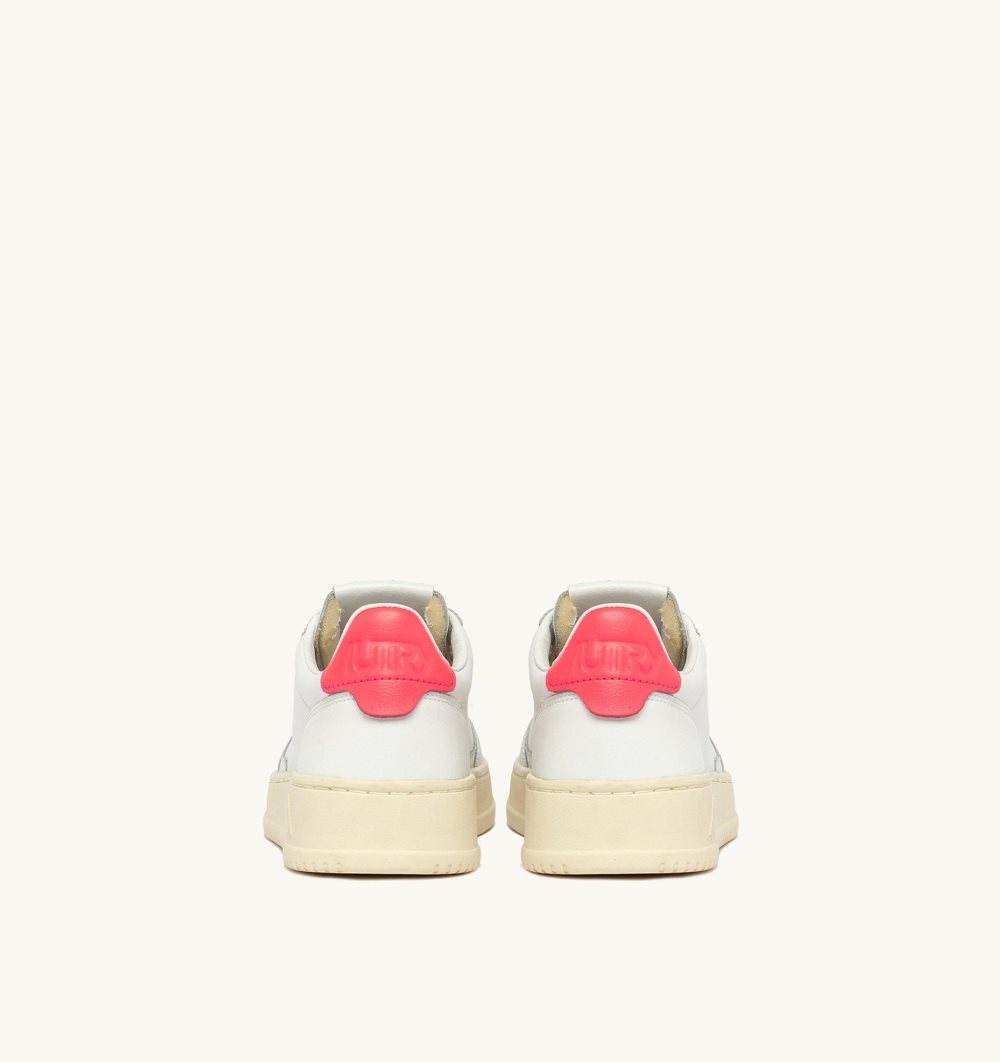 Autry Medalist Low Sneakers Leather White / Pink | 1439-AMPHN