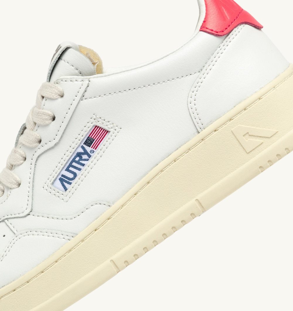 Autry Medalist Low Sneakers Leather White / Pink | 1439-AMPHN