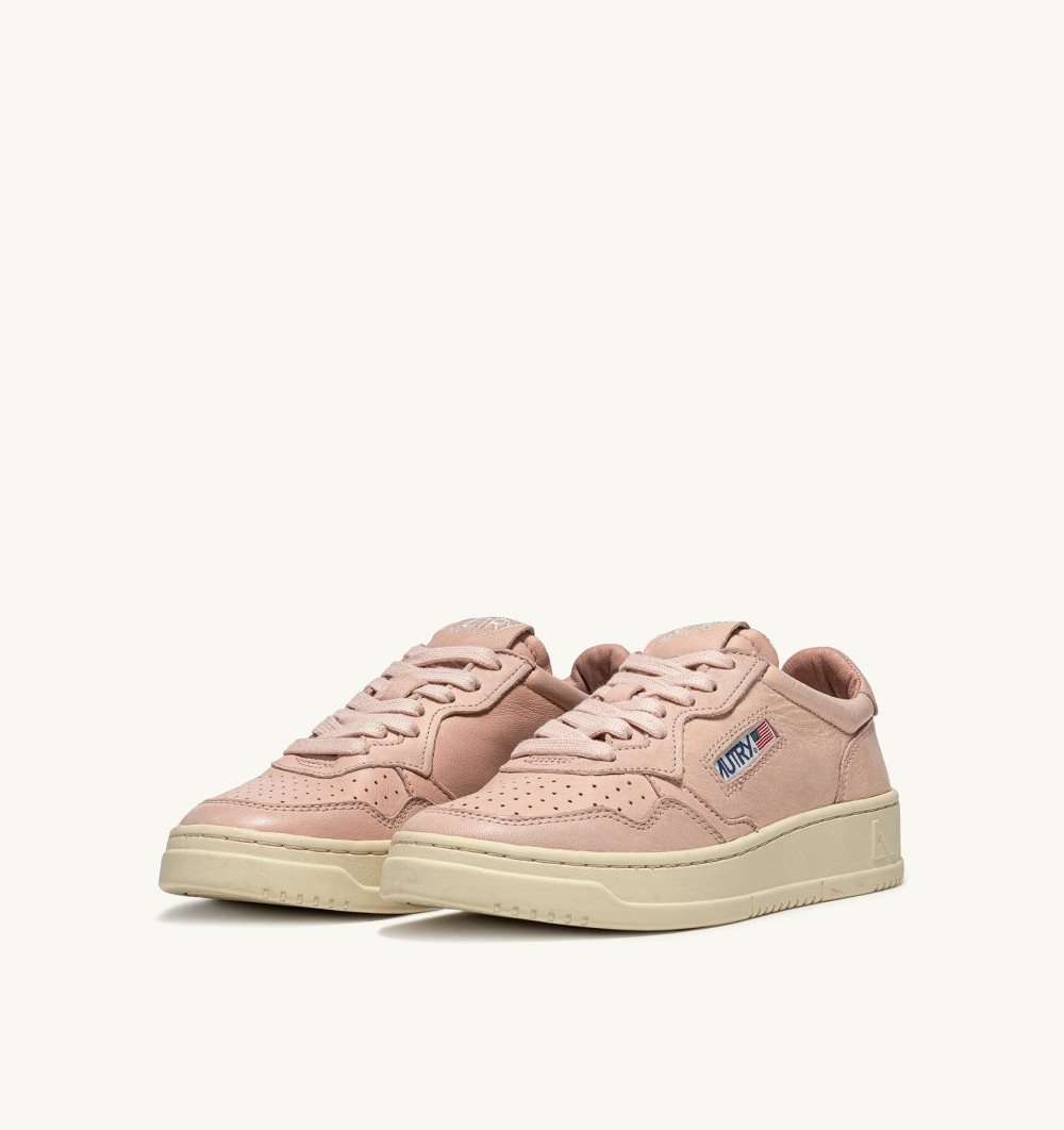 Autry Medalist Low Sneakers Soft Goatskin Pink | 4651-GLHKY