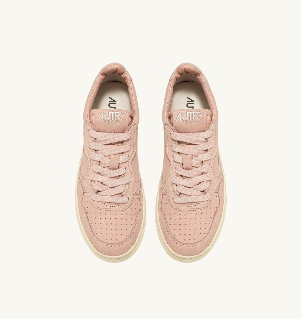 Autry Medalist Low Sneakers Soft Goatskin Pink | 4651-GLHKY