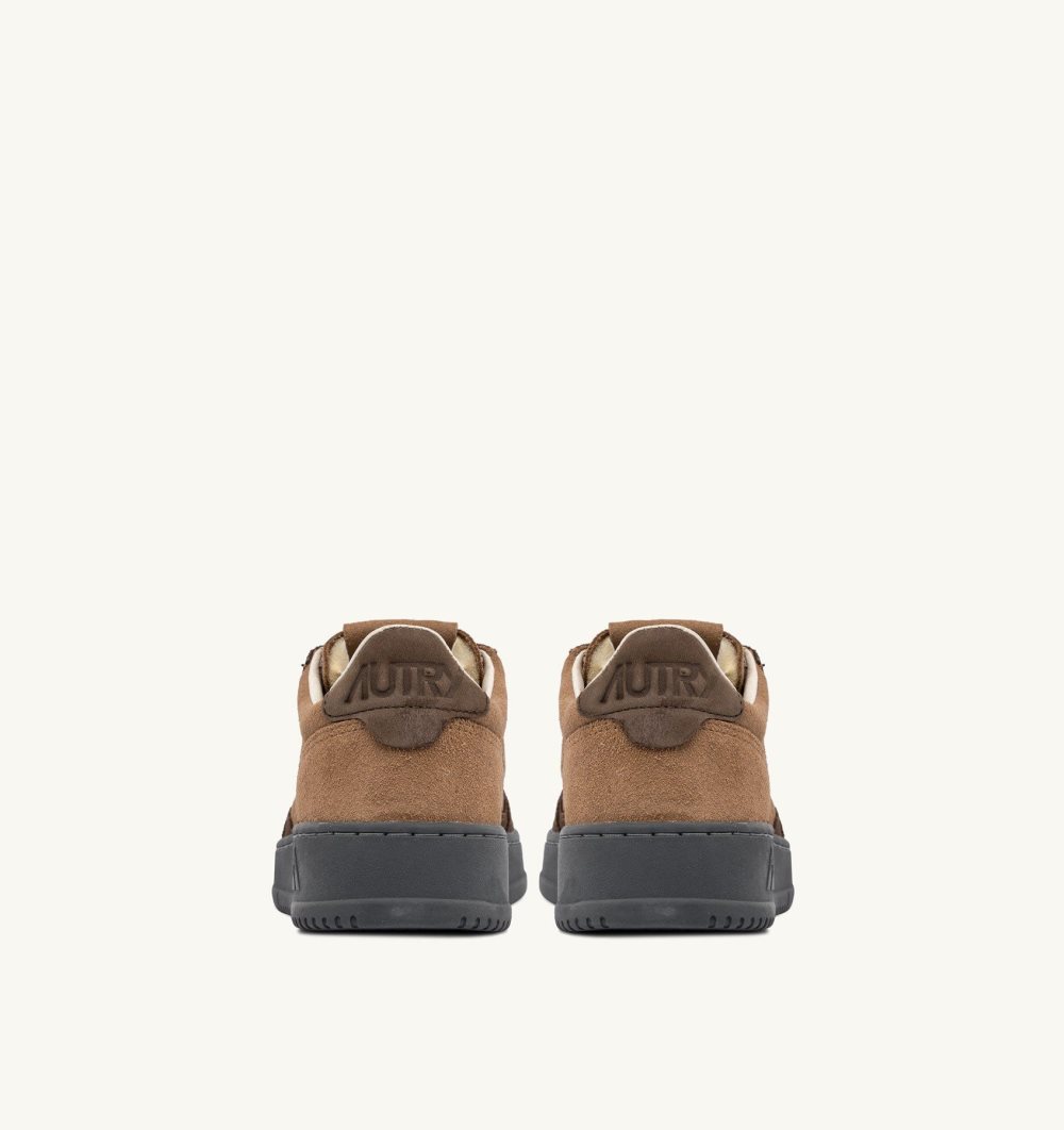 Autry Medalist Low Sneakers Suede Marrone | 3802-FHQKL