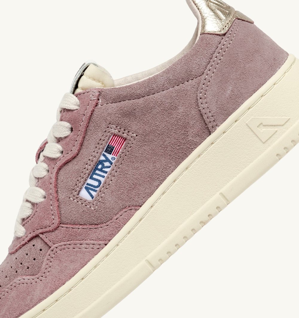 Autry Medalist Low Sneakers Suede Pink | 2765-DRCVO