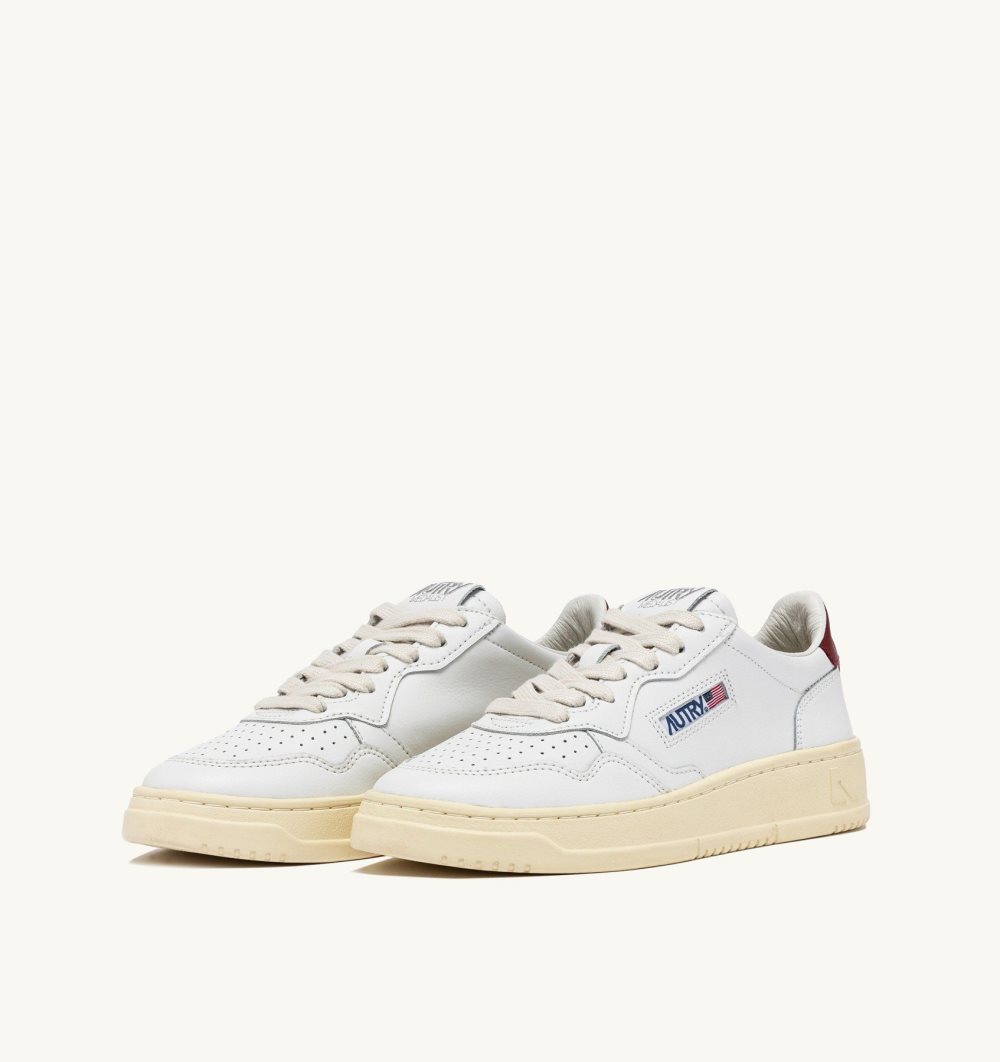 Autry Medalist Low Sneakers Syrah Leather White | 2971-PZYDE