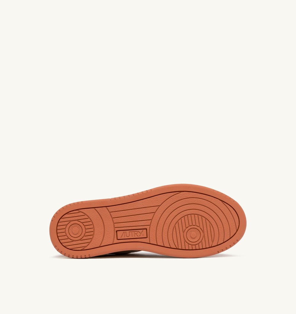 Autry Medalist Low Sneakers Terracotta Suede White | 5974-UPKRO