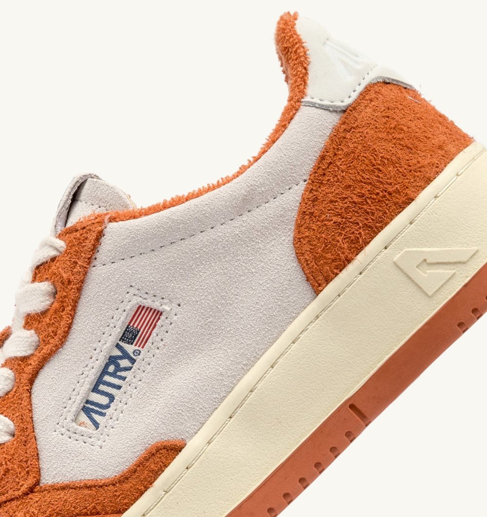 Autry Medalist Low Sneakers Terracotta Suede White | 5974-UPKRO