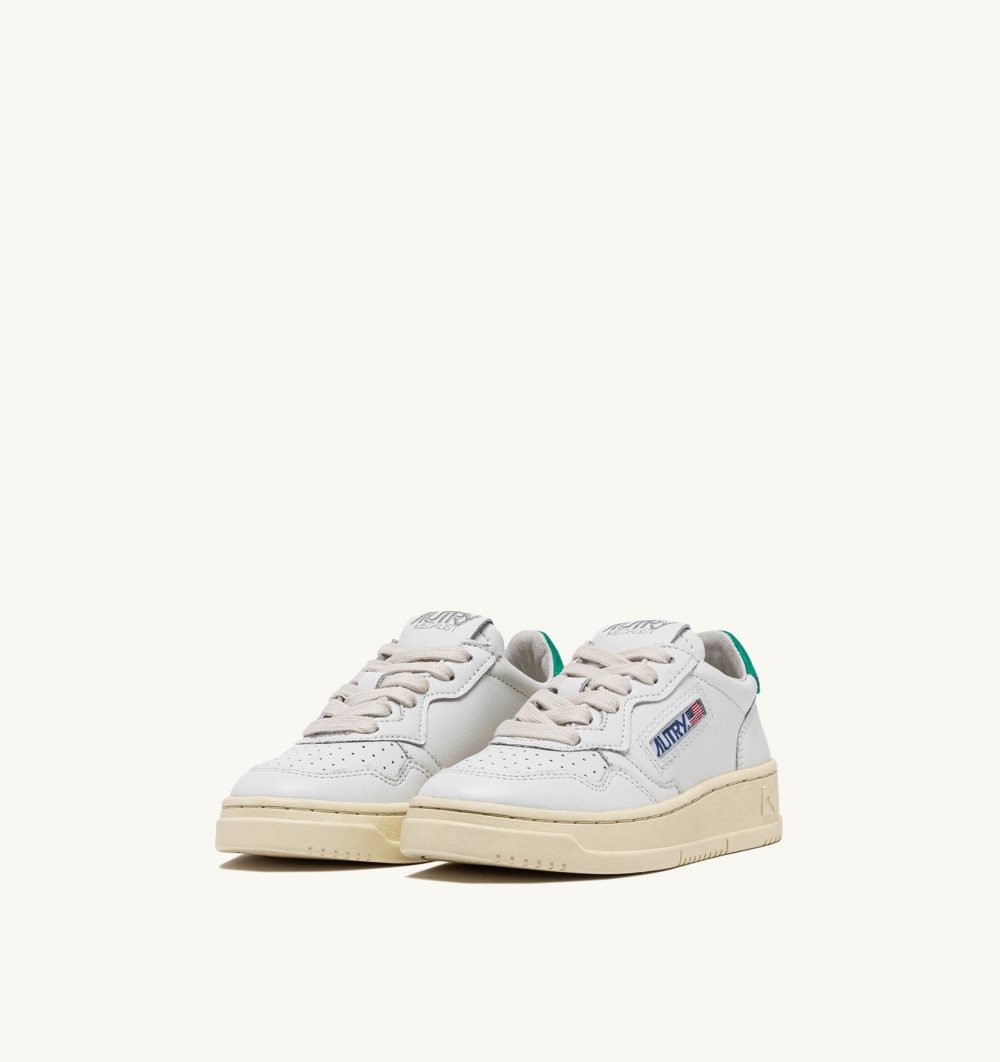 Autry Medalist Low-top Sneakers Leather Green / White | 2609-FCXVB