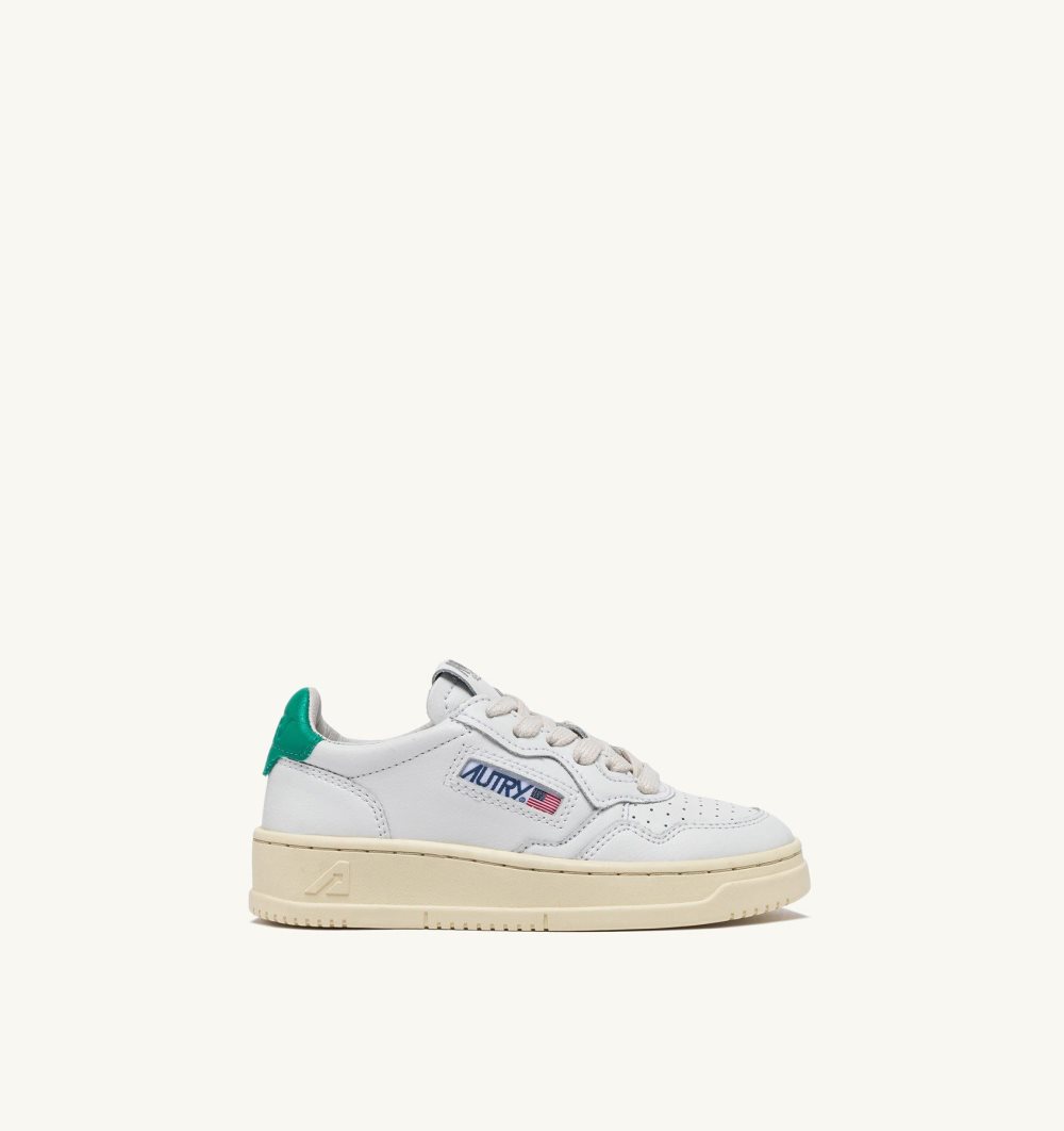 Autry Medalist Low-top Sneakers Leather Green / White | 2609-FCXVB