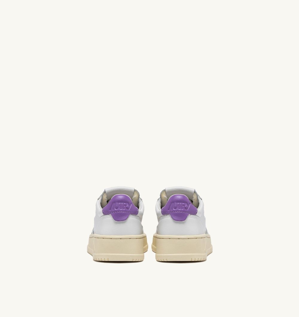 Autry Medalist Low-top Sneakers Leather White / Purple | 1246-UVTRC