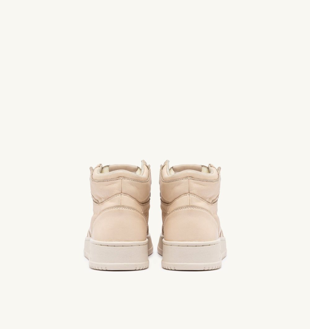 Autry Medalist Mid Sneakers Napa Leather Beige | 1098-CXNZP