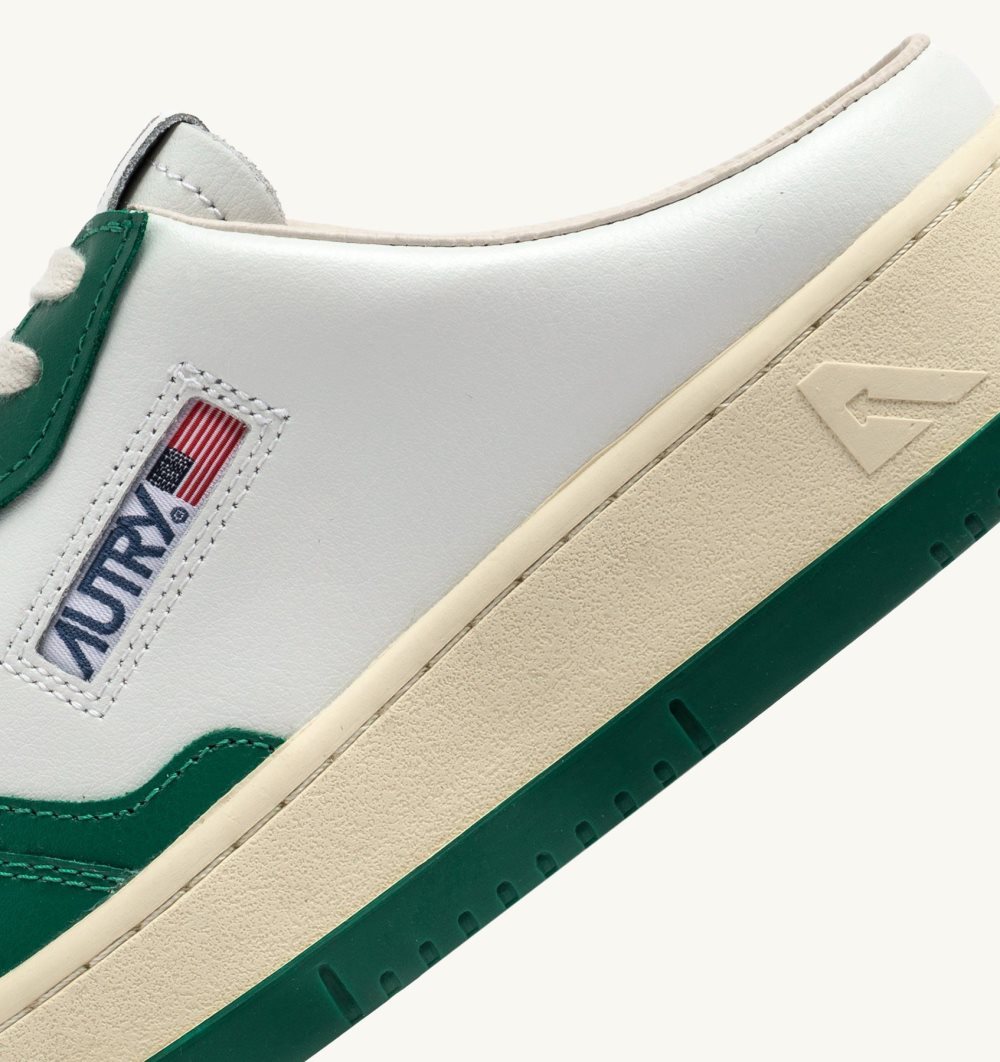 Autry Medalist Sabot Sneakers Amazon Leather Green / White | 5071-FZRWA