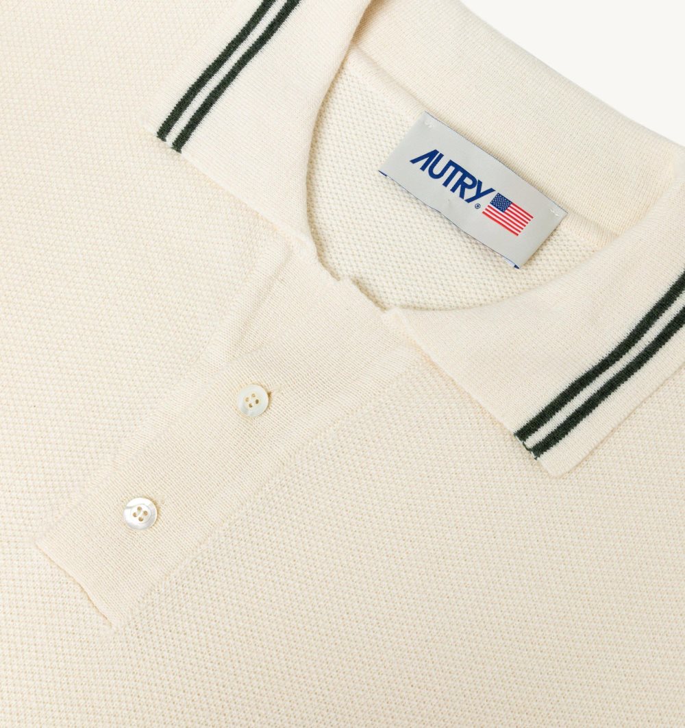 Autry Polo Knit White | 1243-NWPAX