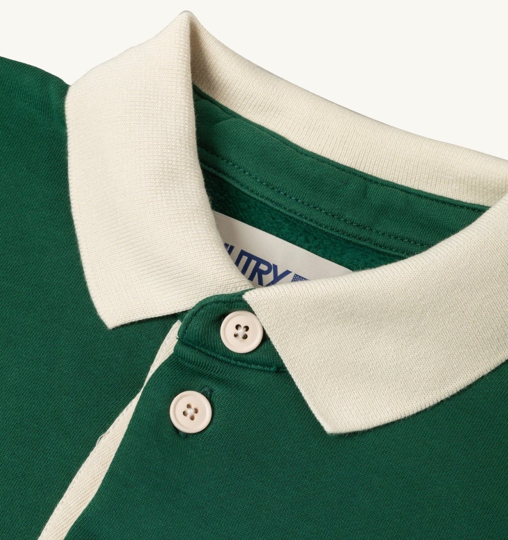 Autry Polo Striped Jersey Green / White | 5316-GKUDB