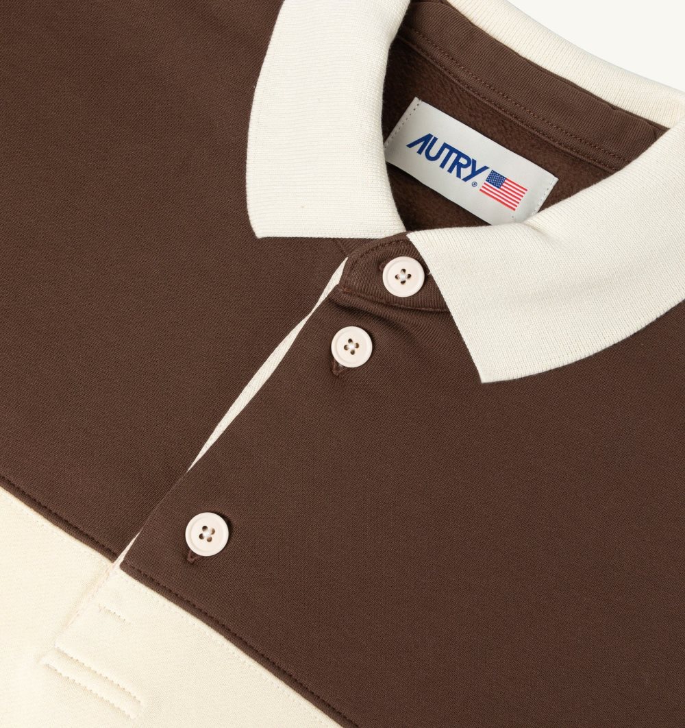 Autry Polo Striped Jersey White / Blue | 8196-KHZAE