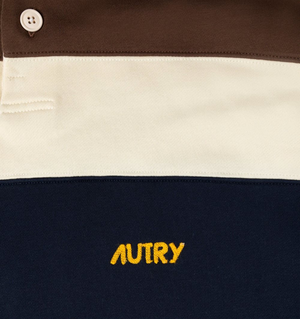 Autry Polo Striped Jersey White / Blue | 8196-KHZAE