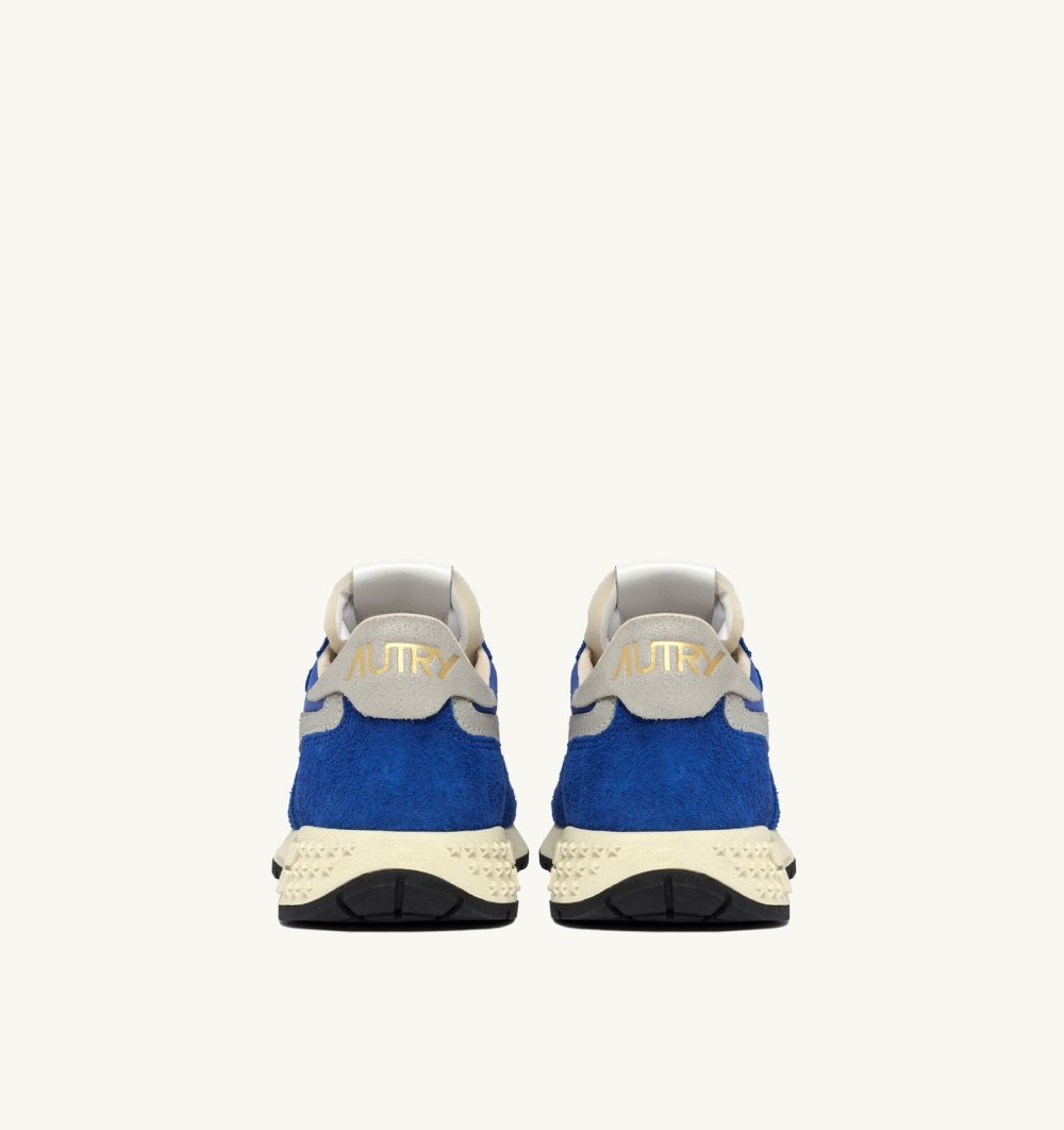 Autry Reelwind Low Sneakers Nylon Suede Blue | 8063-TDYUR