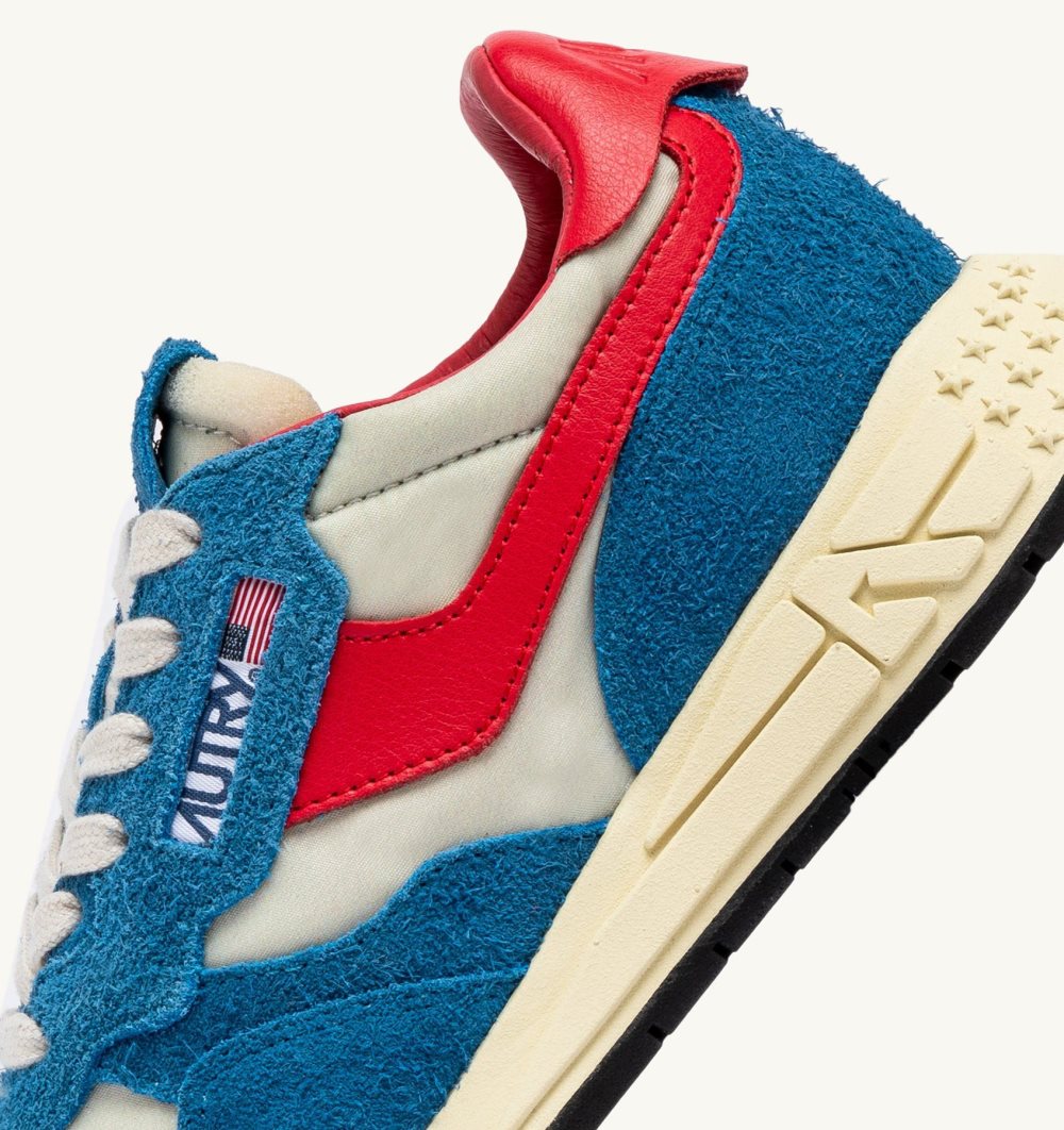 Autry Reelwind Low Sneakers Nylon Suede Blue | 9130-DFGXA