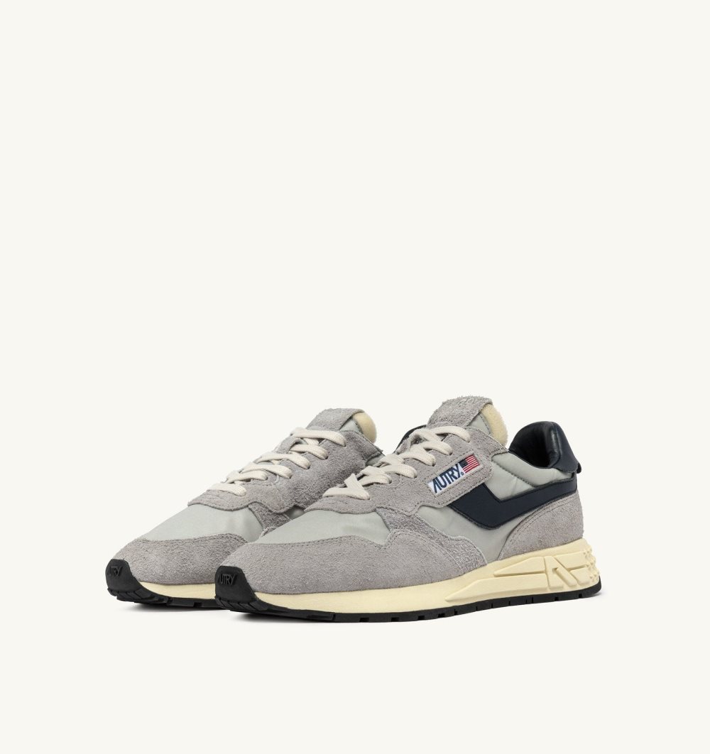 Autry Reelwind Low Sneakers Space Nylon Suede Grey | 2567-BESYX